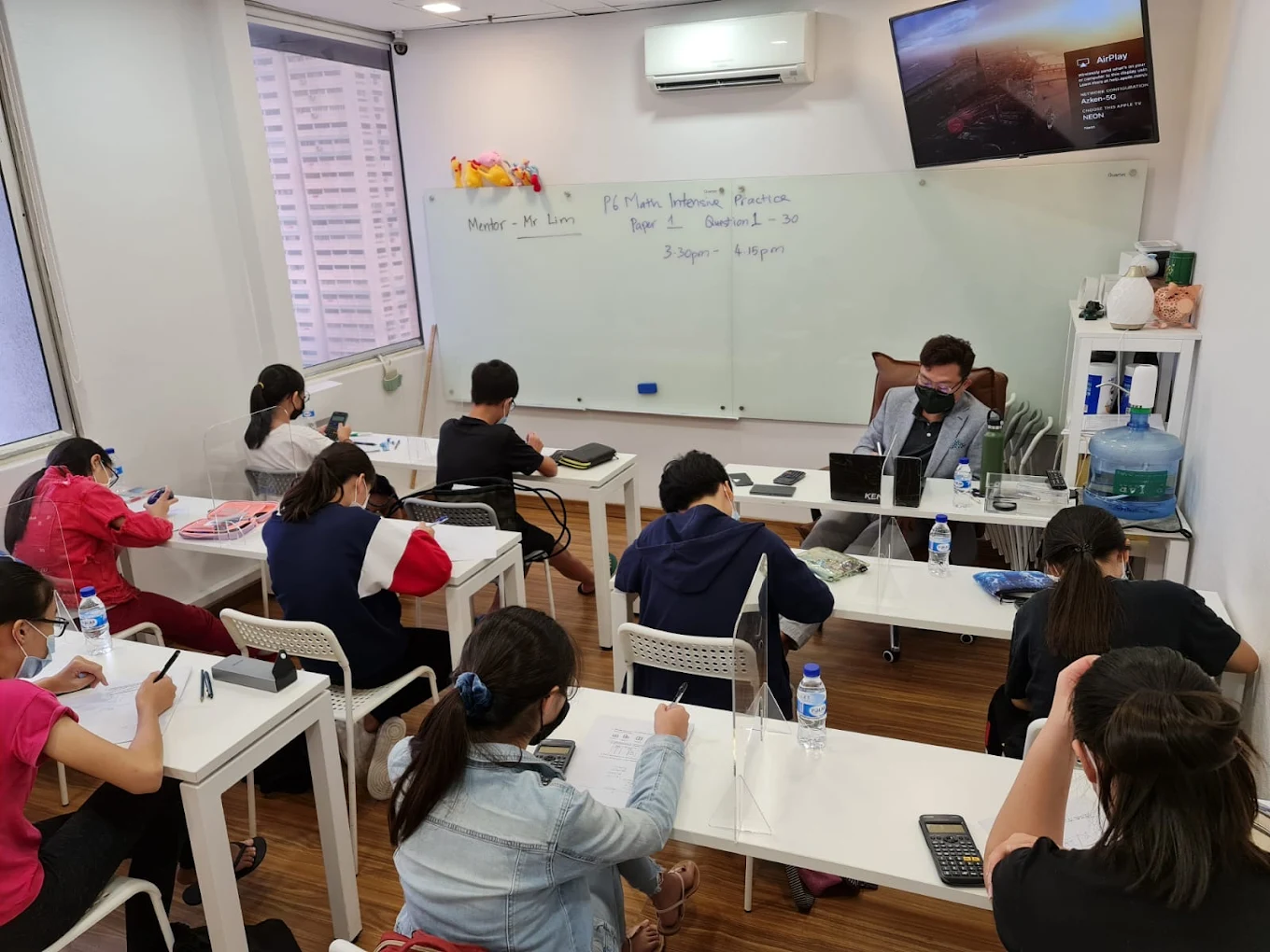 Bright, focused classroom